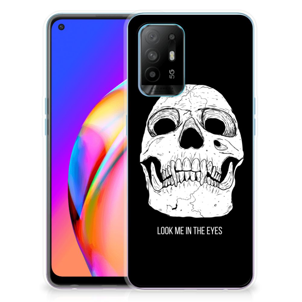 Silicone Back Case OPPO A94 5G | Reno5 Z Skull Eyes B2C Telecom