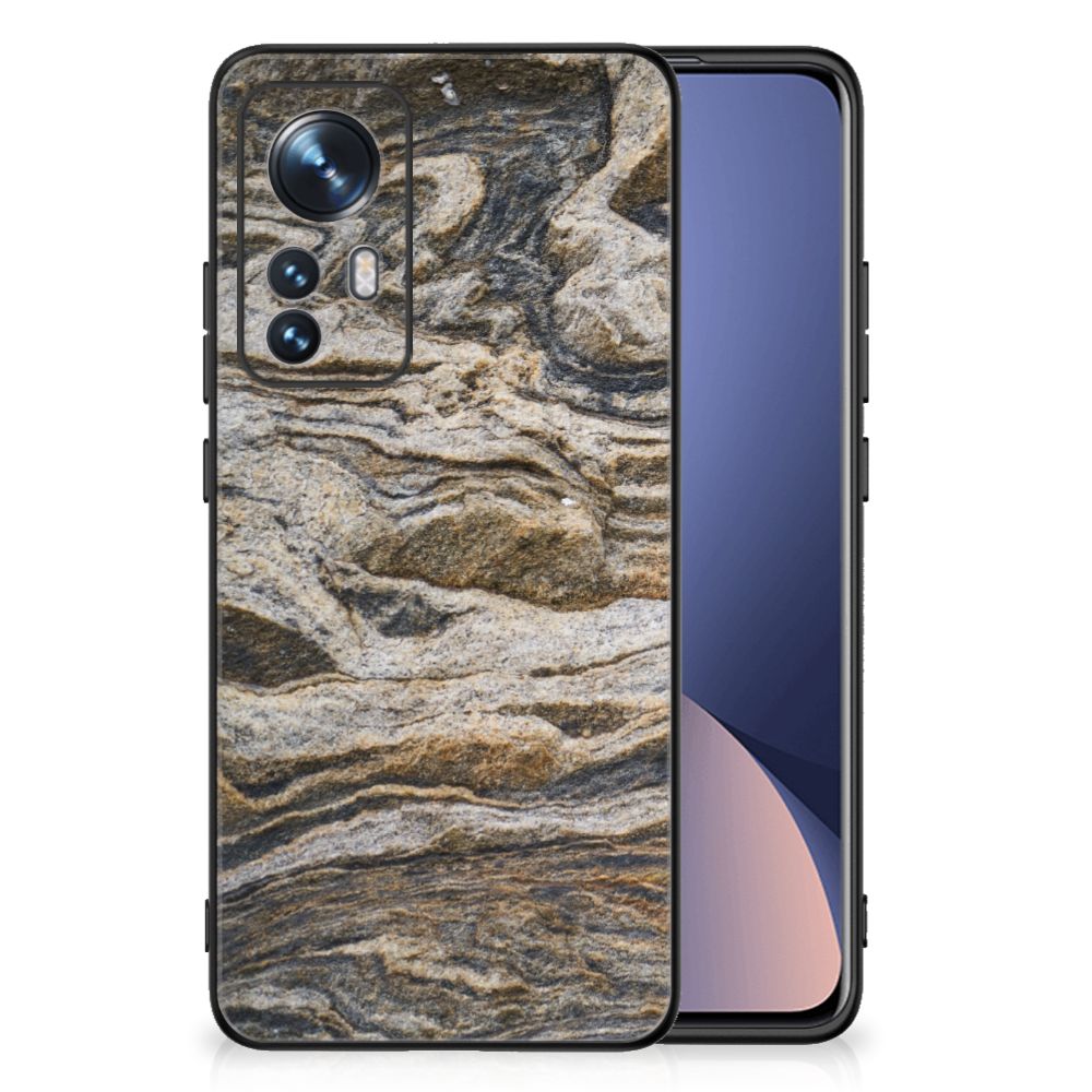 Xiaomi 12 | 12X Marmeren Print Telefoonhoesje Steen