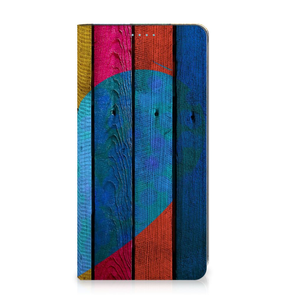 Samsung Galaxy A53 Book Wallet Case Wood Heart - Cadeau voor je Vriend - B2C Telecom