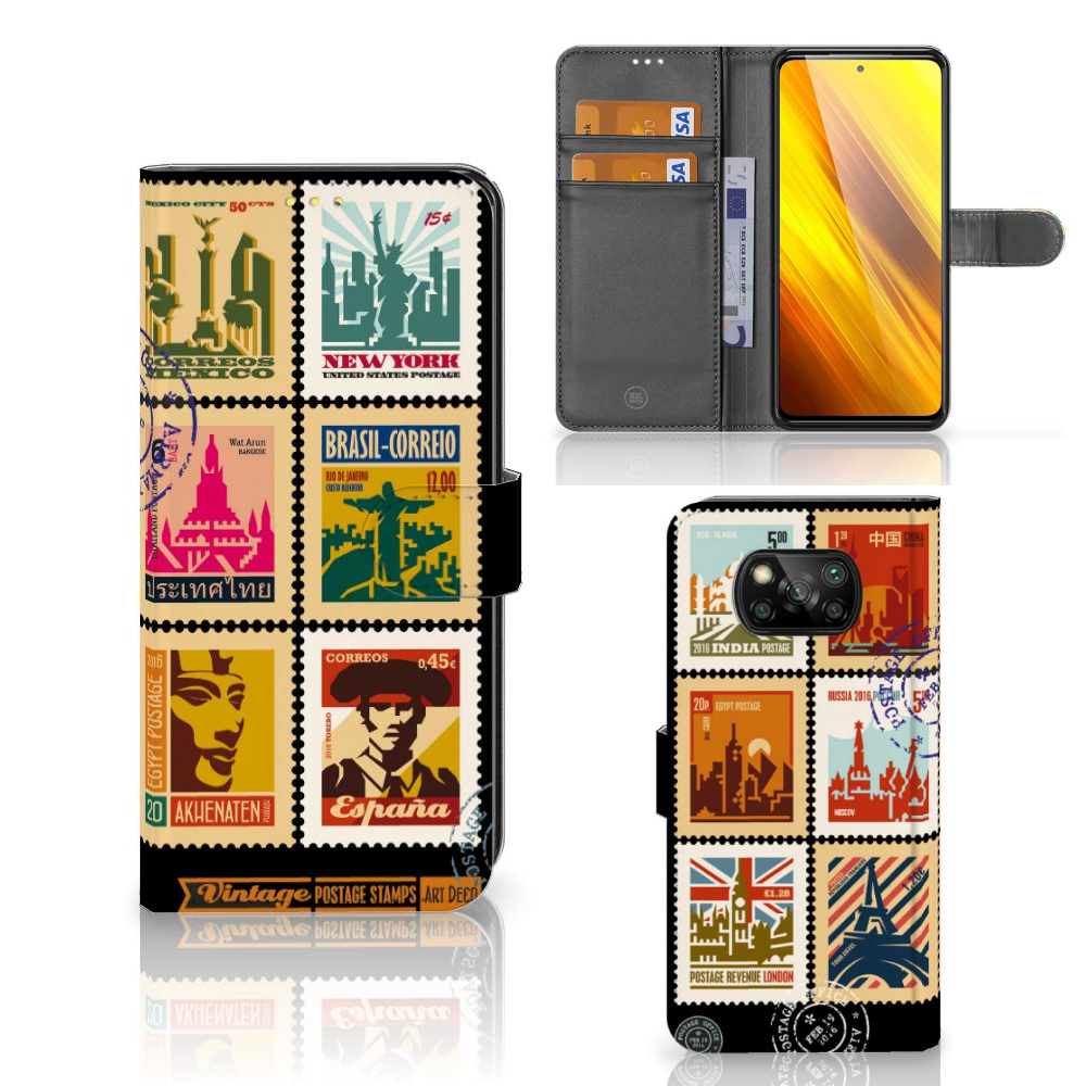 Xiaomi Poco X3 | Poco X3 Pro Flip Cover Postzegels