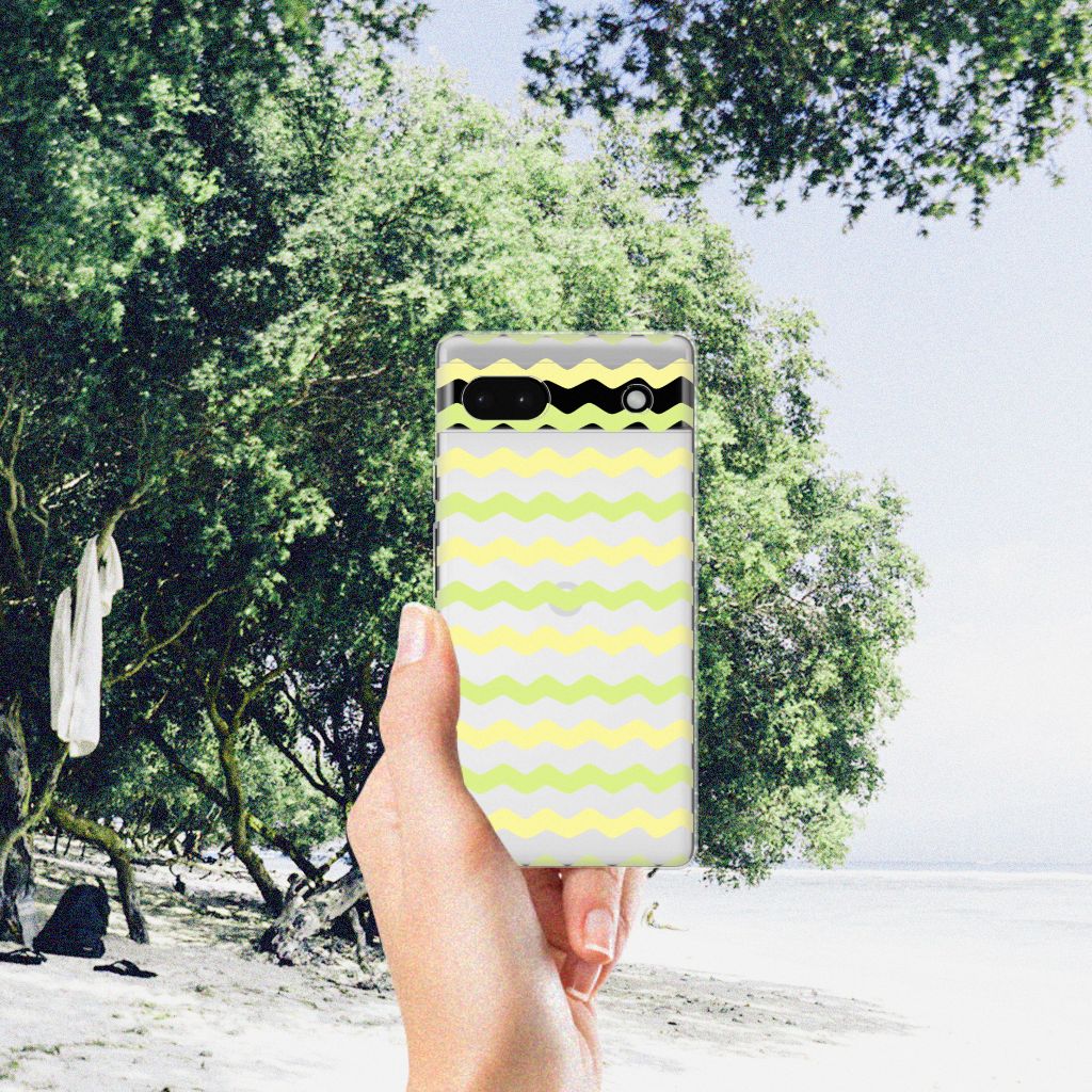 Google Pixel 6A TPU bumper Waves Yellow B2C Telecom