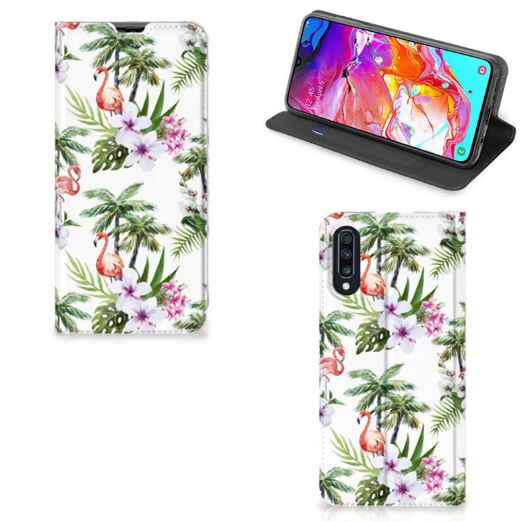 Samsung Galaxy A70 Hoesje maken Flamingo Palms