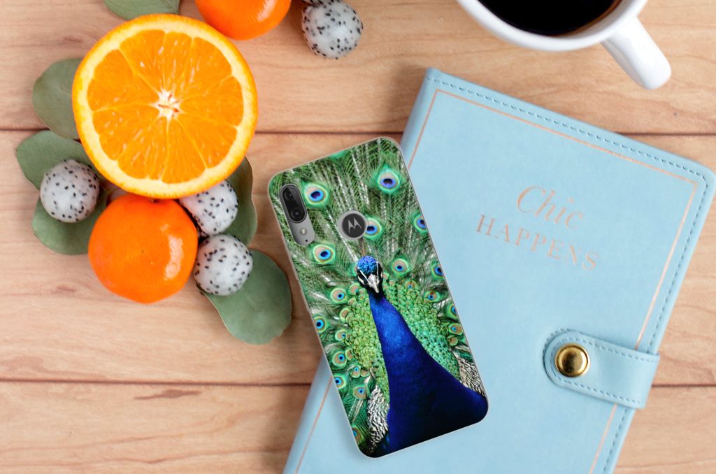 Motorola Moto E6 Plus TPU Hoesje Pauw