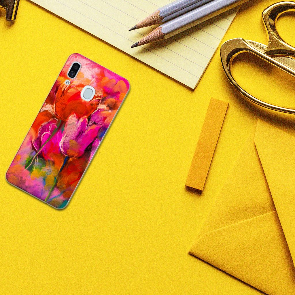 Hoesje maken Samsung Galaxy A30 Tulips