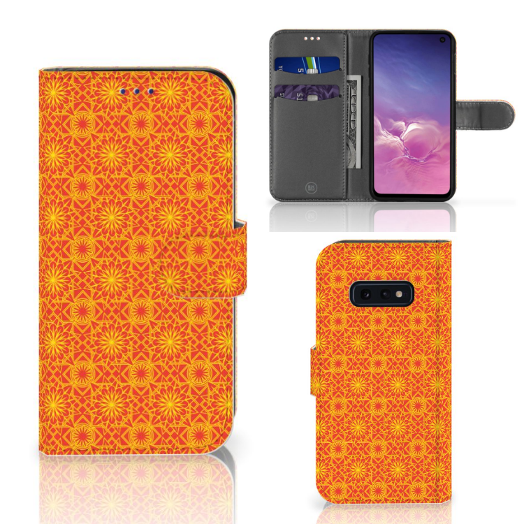 Samsung Galaxy S10e Telefoon Hoesje Batik Oranje