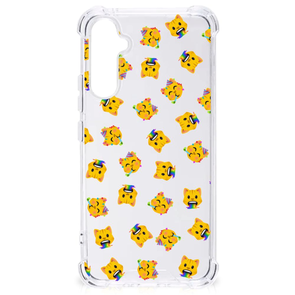 Doorzichtige Silicone Hoesje voor Samsung Galaxy A34 Katten Emojis B2C Telecom