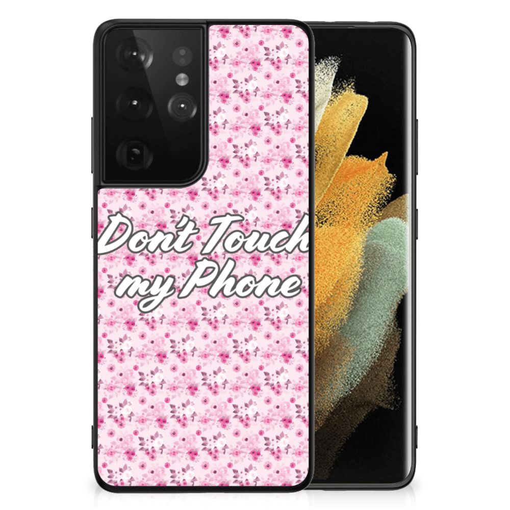 Samsung Galaxy S21 Ultra Telefoon Hoesje Flowers Pink DTMP B2C Telecom