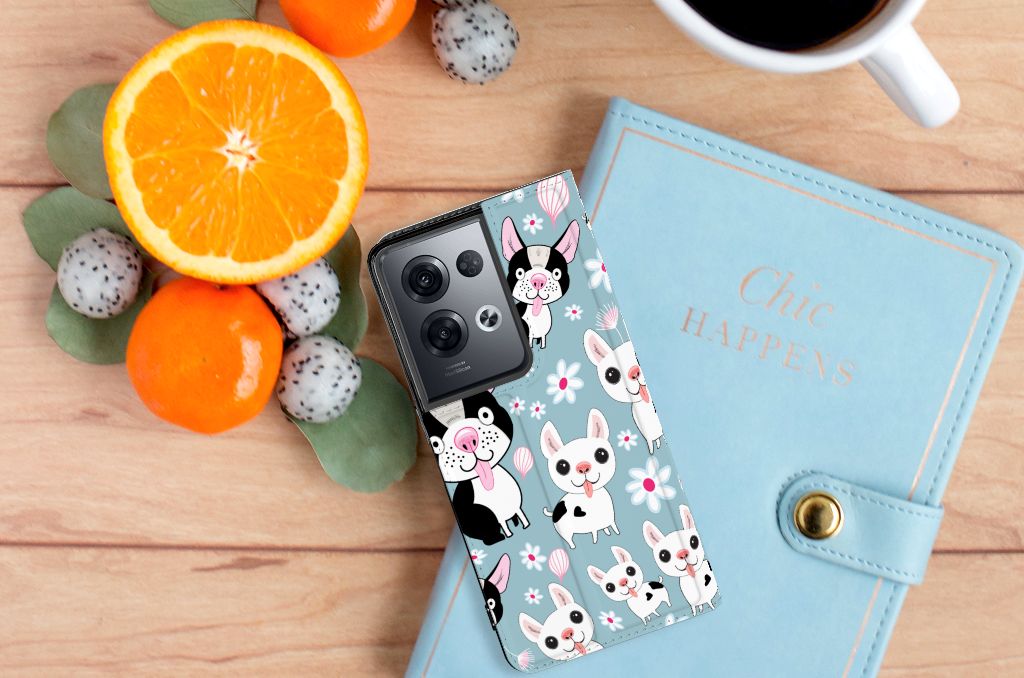 OPPO Reno8 Pro Hoesje maken Hondjes - B2C Telecom