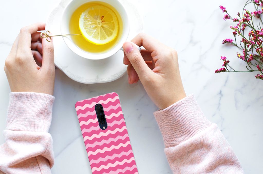 OnePlus 7 Pro TPU bumper Waves Pink