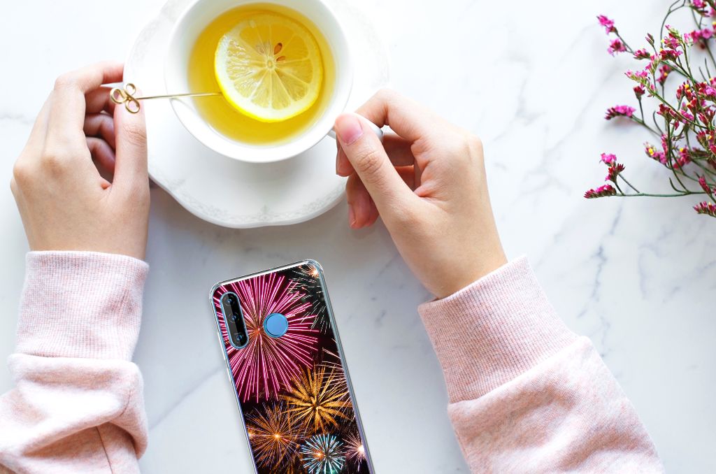 Huawei P30 Lite Anti Shock Bumper Case Vuurwerk
