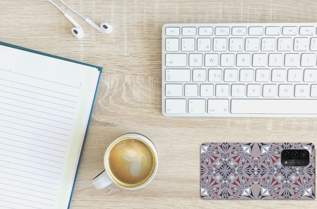 OPPO A54 5G | A74 5G | A93 5G Standcase Flower Tiles - B2C Telecom