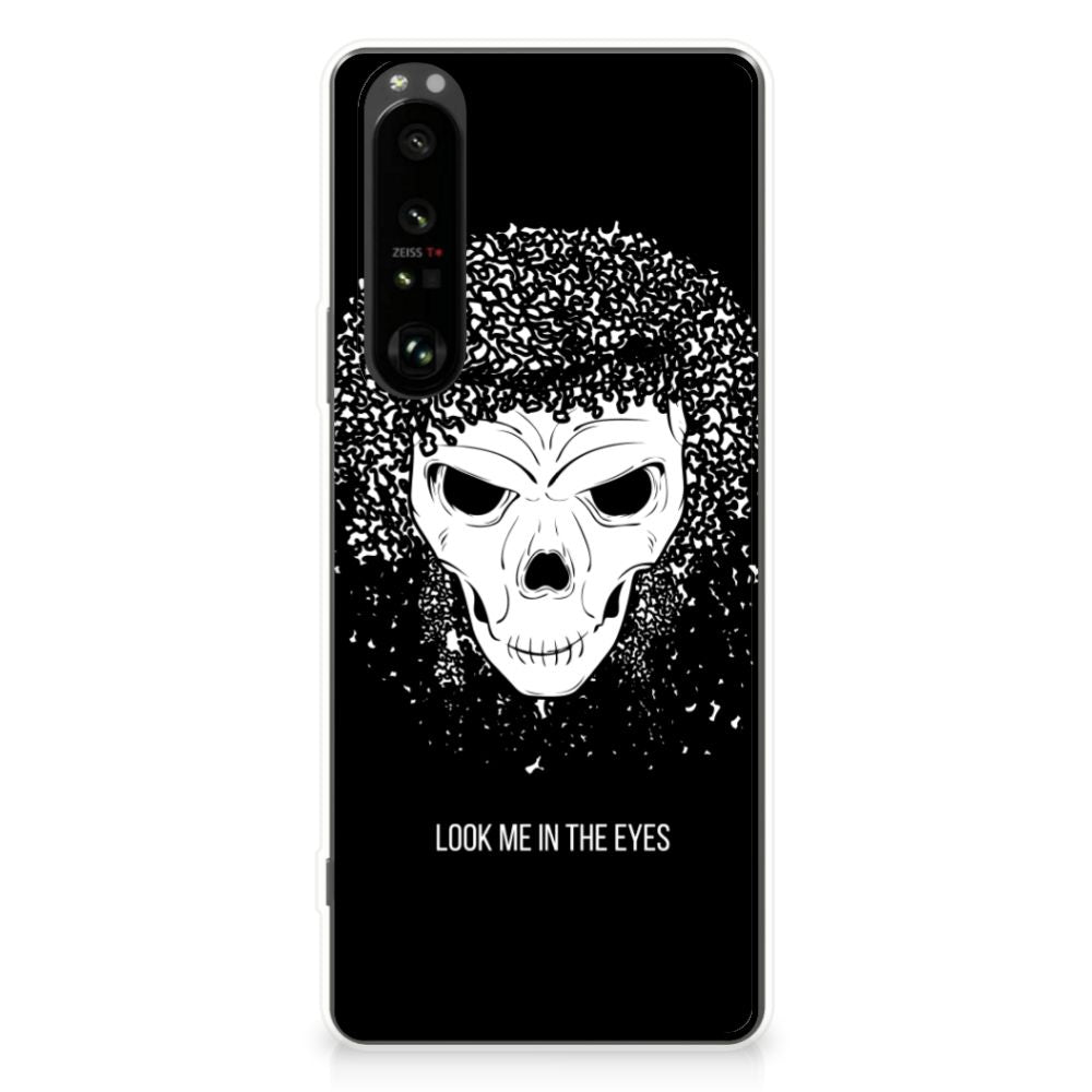Silicone Back Case Sony Xperia 1 III Skull Hair B2C Telecom