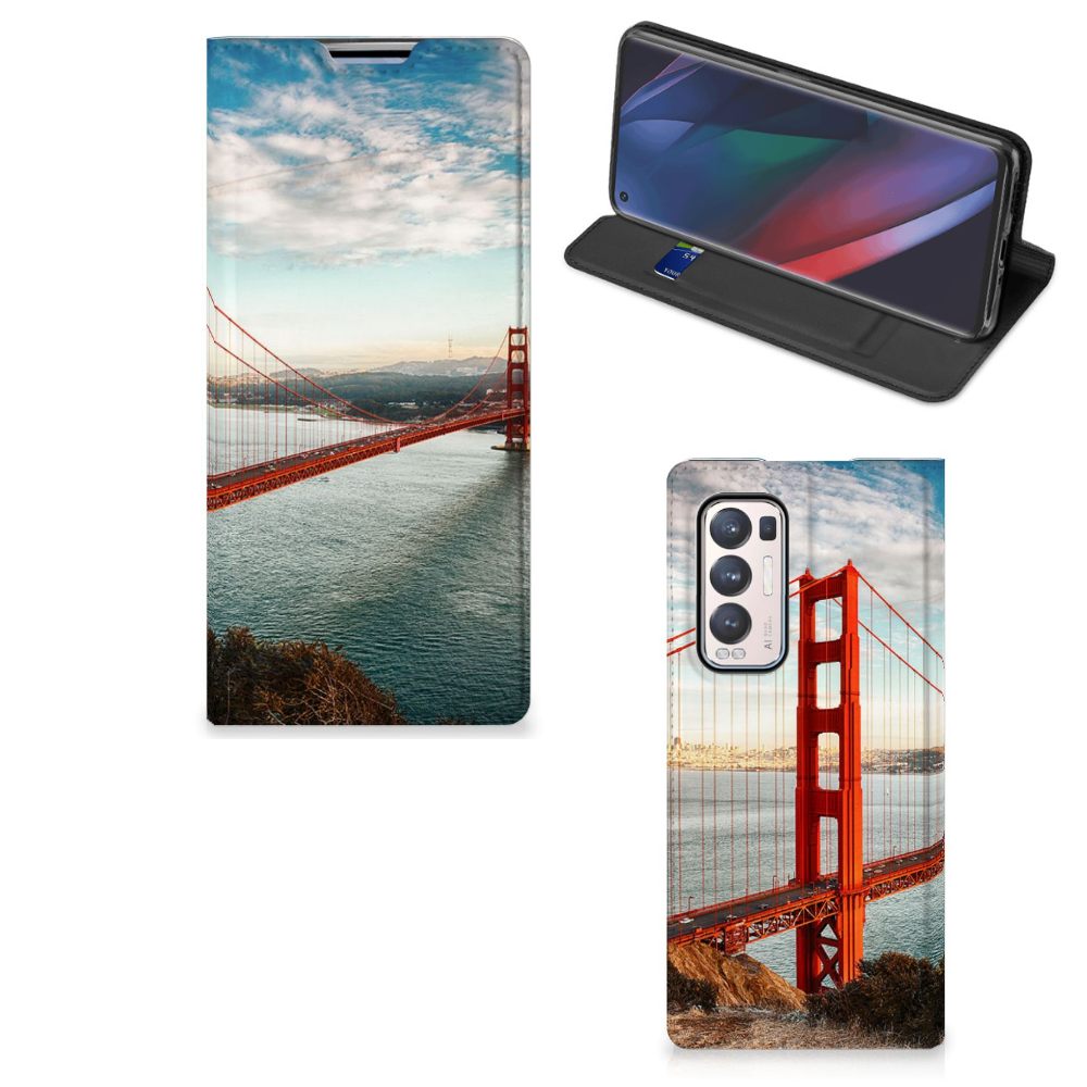 OPPO Find X3 Neo Book Cover Golden Gate Bridge - B2C Telecom
