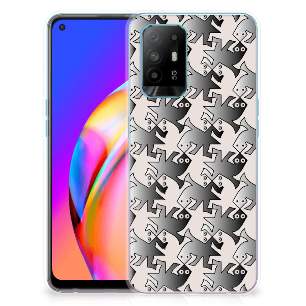 OPPO A94 5G | Reno5 Z TPU Hoesje Salamander Grey B2C Telecom