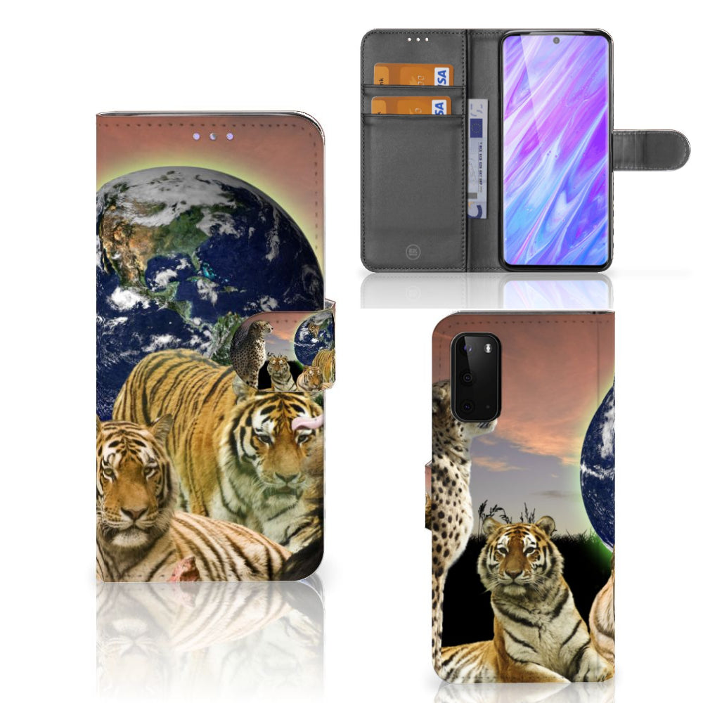 Samsung Galaxy S20 Telefoonhoesje met Pasjes Roofdieren