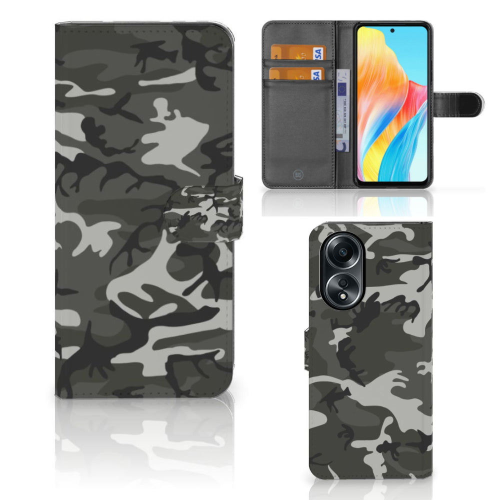 OPPO A58 4G Telefoon Hoesje Army Light
