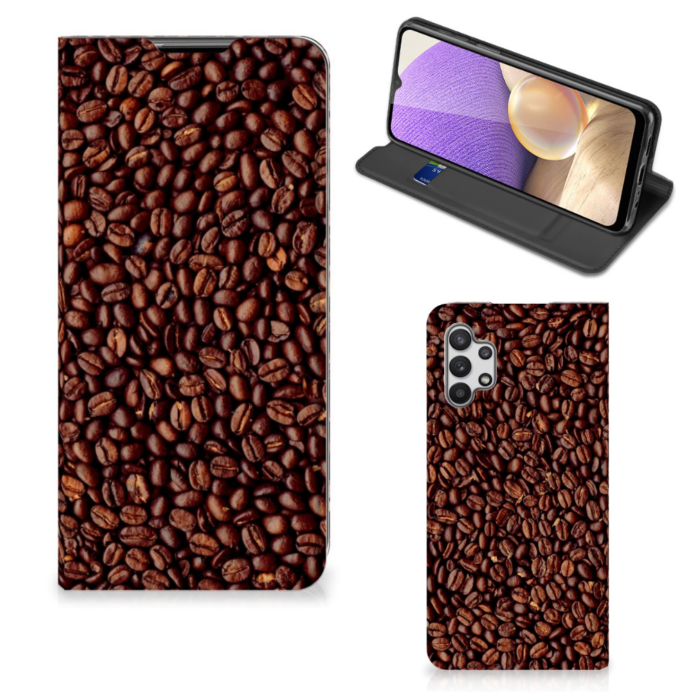 Samsung Galaxy A32 5G Flip Style Cover Koffiebonen - B2C Telecom