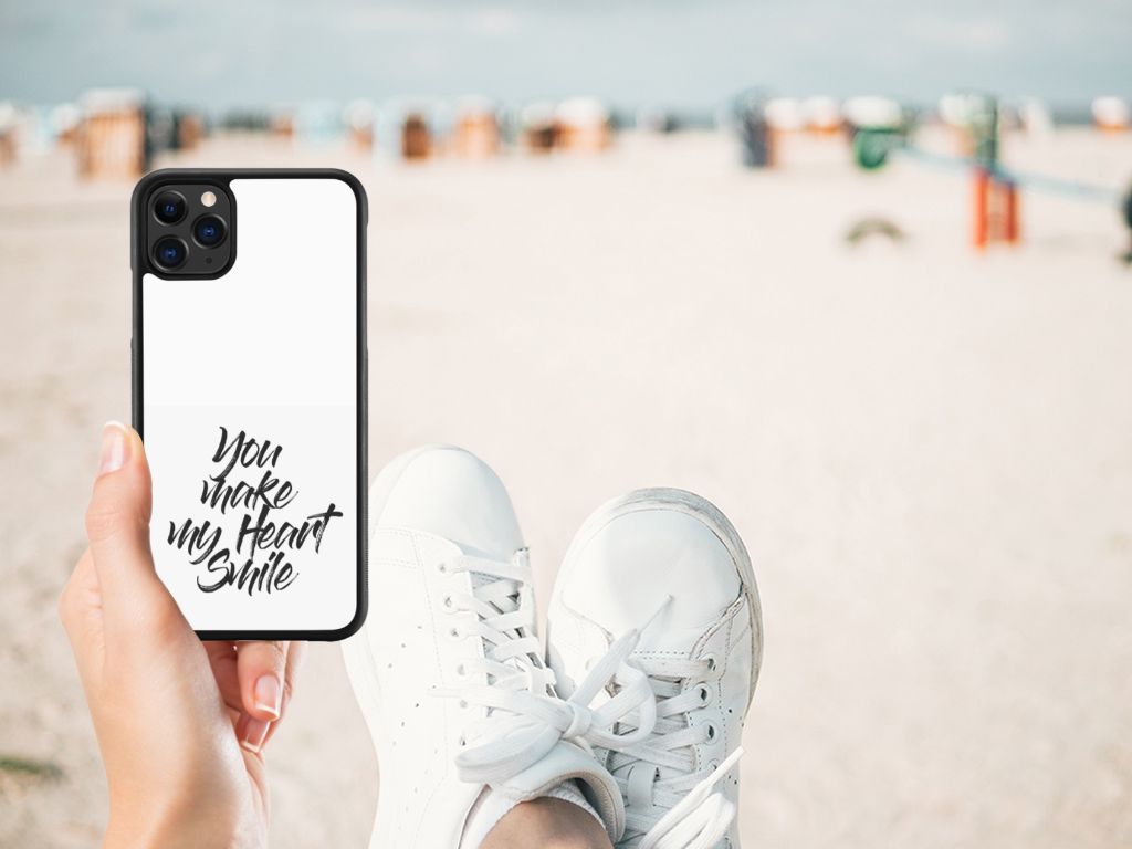 Apple iPhone 11 Pro Max Hoesje met Quotes Heart Smile