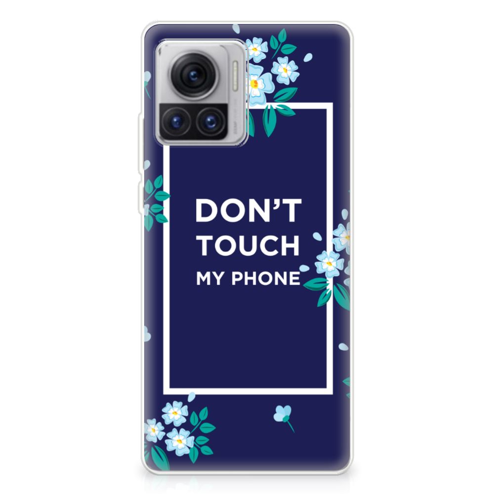 Motorola Moto X30 Pro Silicone-hoesje Flowers Blue DTMP