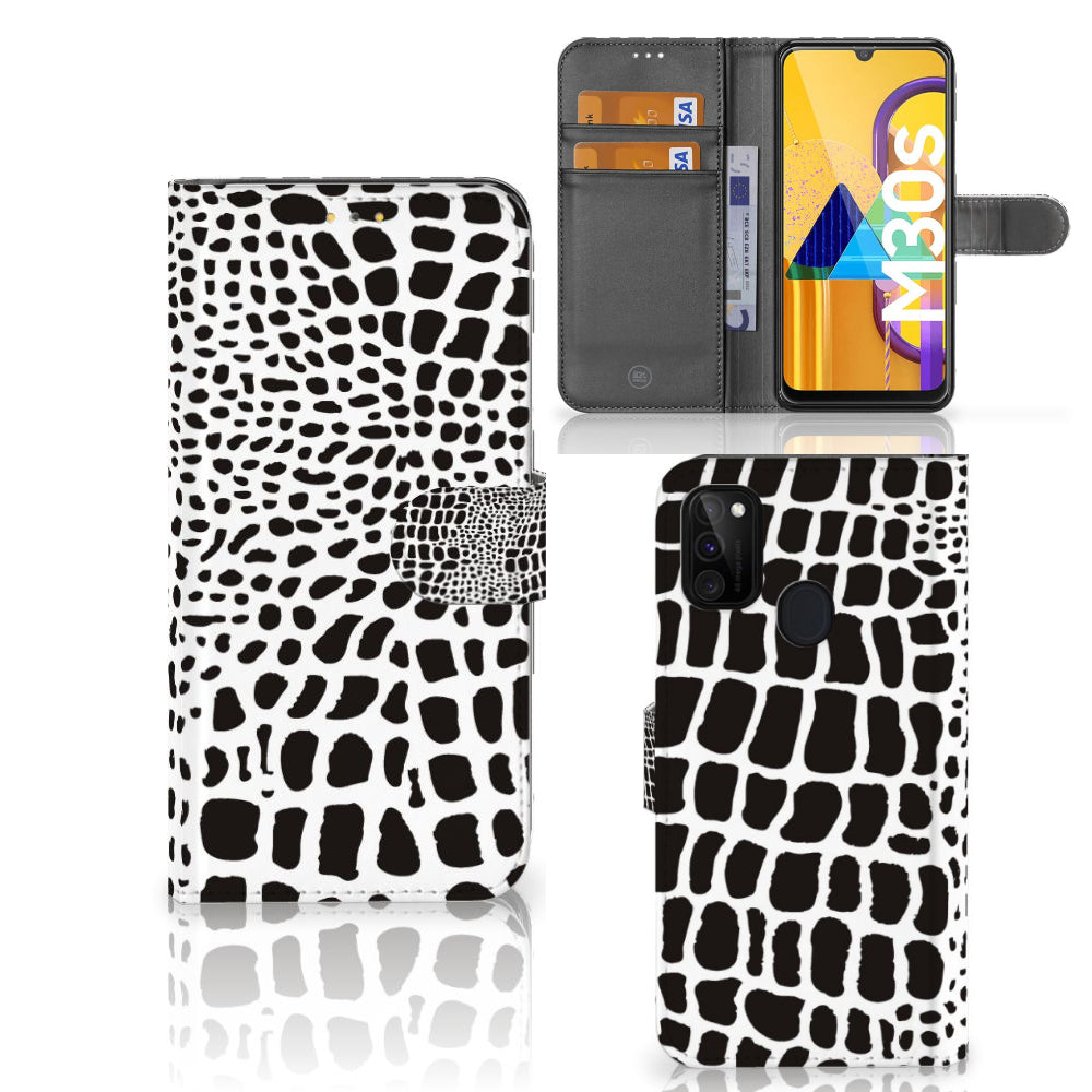 Samsung Galaxy M21 | M30s Telefoonhoesje met Pasjes Slangenprint