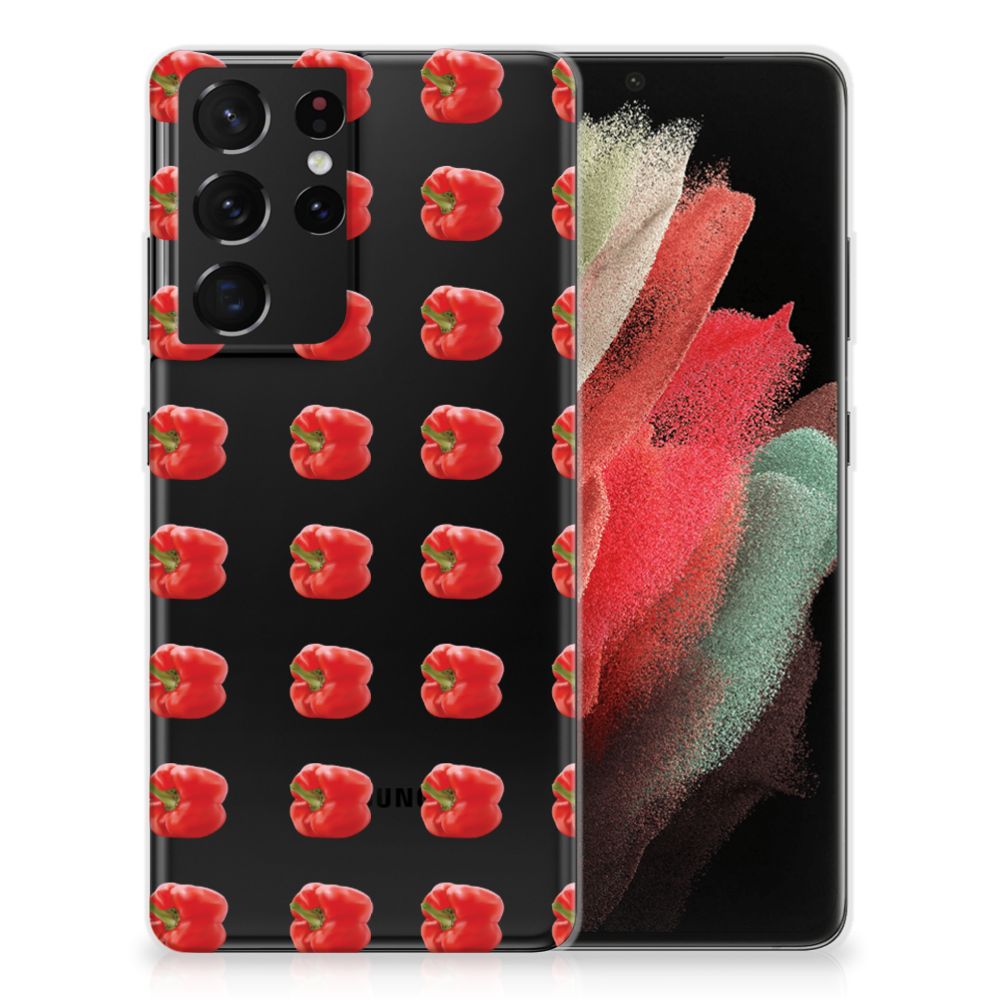 Samsung Galaxy S21 Ultra Siliconen Case Paprika Red B2C Telecom