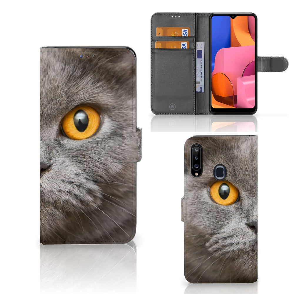 Telefoonhoesje met Pasjes Samsung Galaxy A20s Britse Korthaar