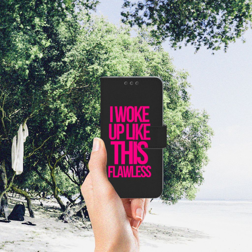 Microsoft Lumia 650 Hoesje met naam Woke Up - Origineel Cadeau Zelf Maken