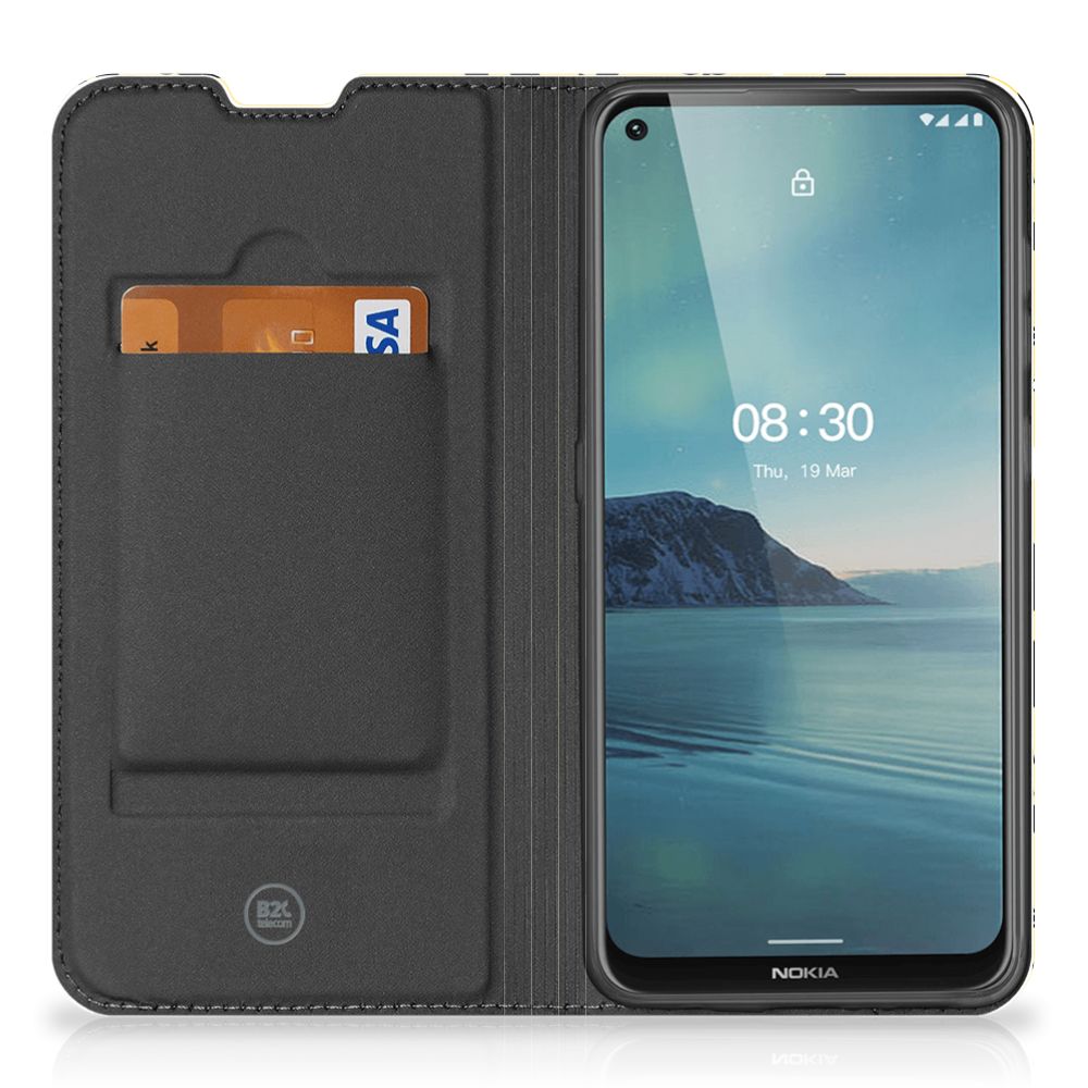 Mobiel BookCase Nokia 3.4 Punk Geel - B2C Telecom
