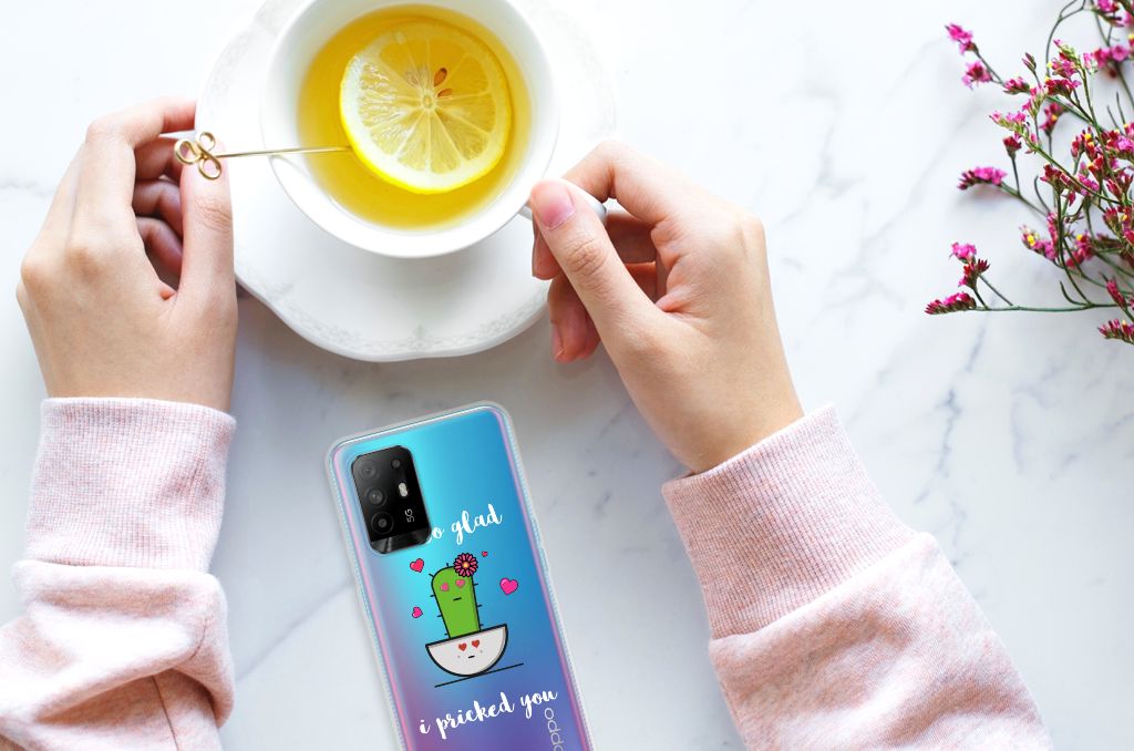 OPPO A94 5G | Reno5 Z Telefoonhoesje met Naam Cactus Glad B2C Telecom