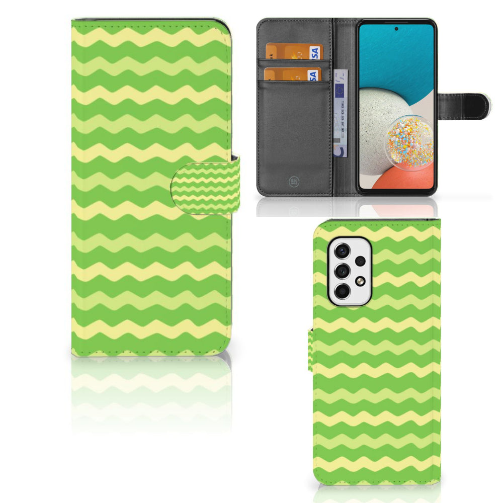 Samsung Galaxy A53 Telefoon Hoesje Waves Green