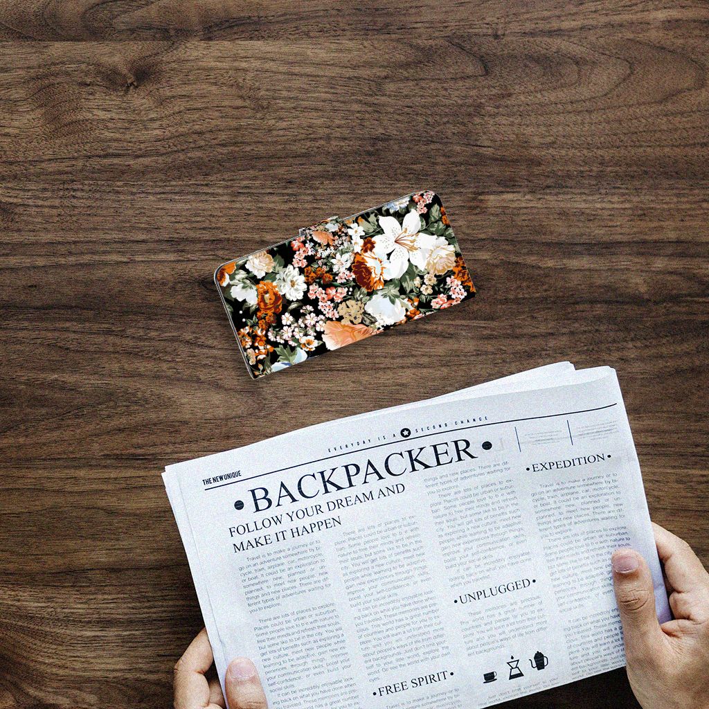 Hoesje voor Samsung Galaxy S21 Dark Flowers