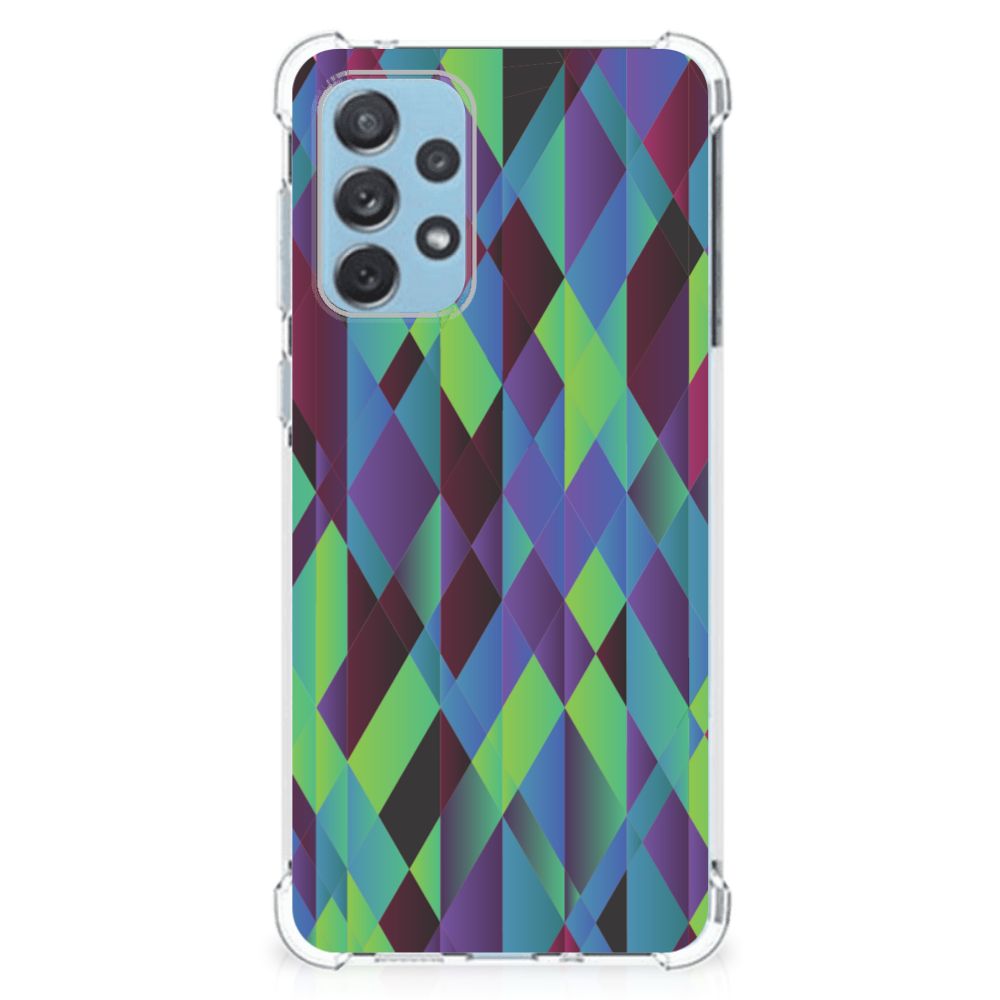 Samsung Galaxy A73 Shockproof Case Abstract Green Blue B2C Telecom