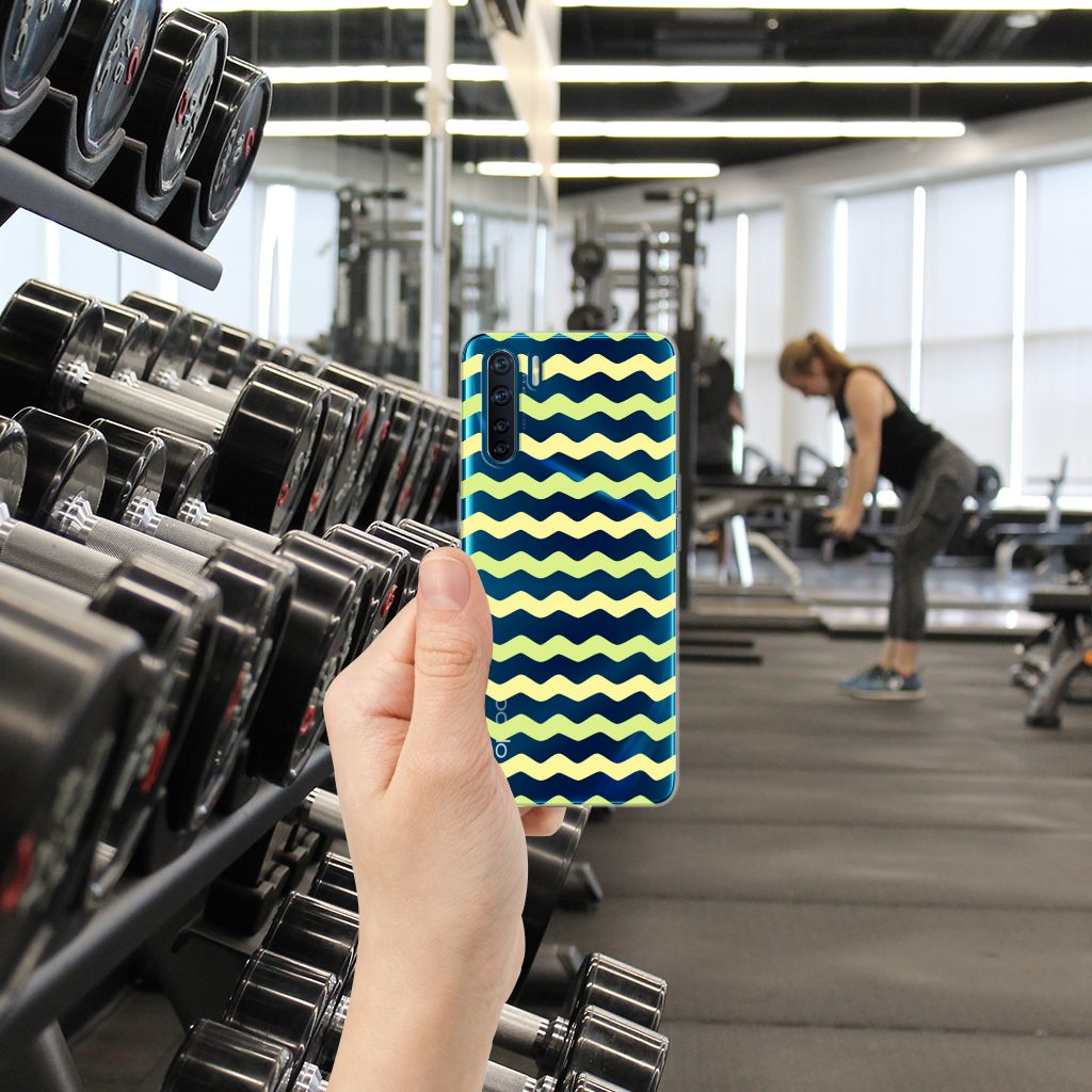 OPPO A91 TPU bumper Waves Yellow B2C Telecom