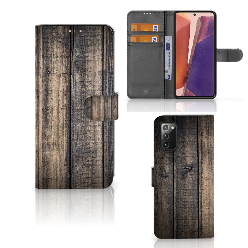 Samsung Galaxy Note 20 Book Style Case Steigerhout