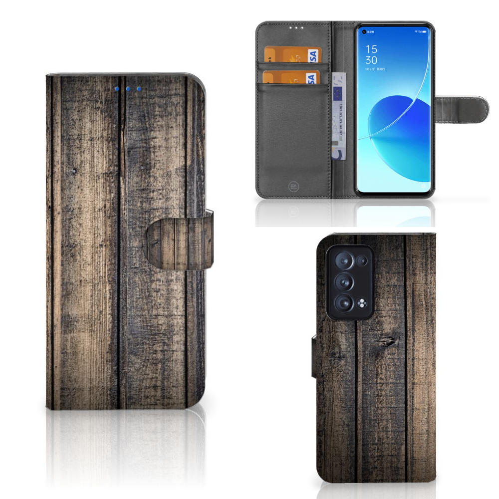 OPPO Reno 6 Pro Plus 5G Book Style Case Steigerhout