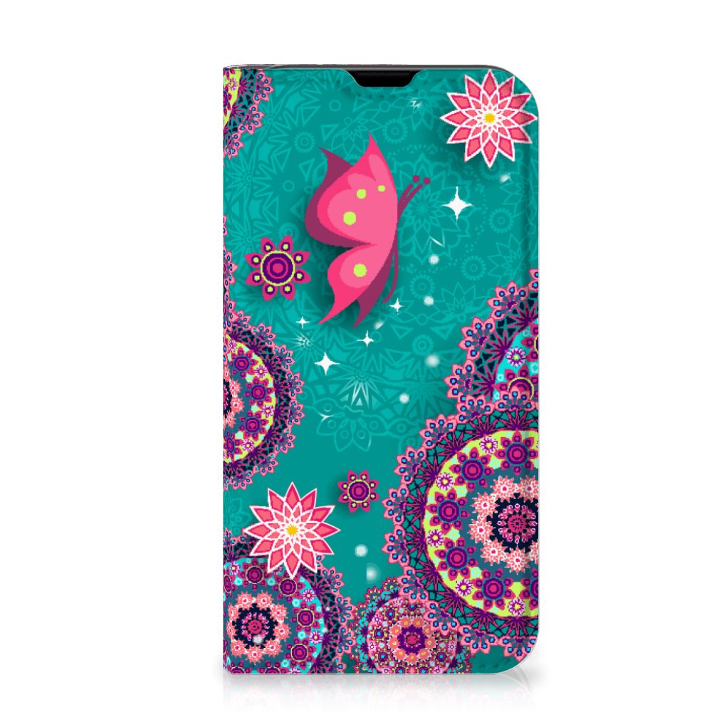 iPhone 13 Mini Bookcase Cirkels en Vlinders - B2C Telecom
