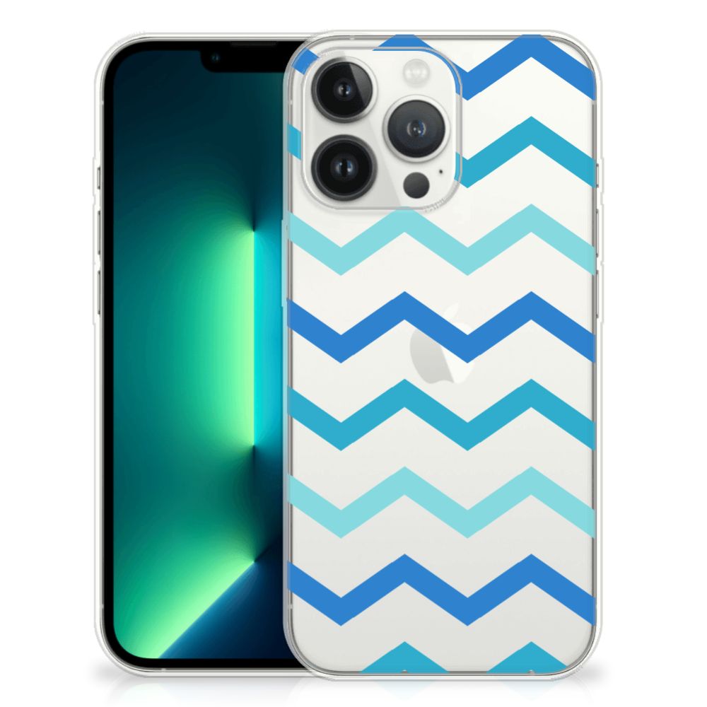 iPhone 13 Pro Max TPU bumper Zigzag Blauw B2C Telecom