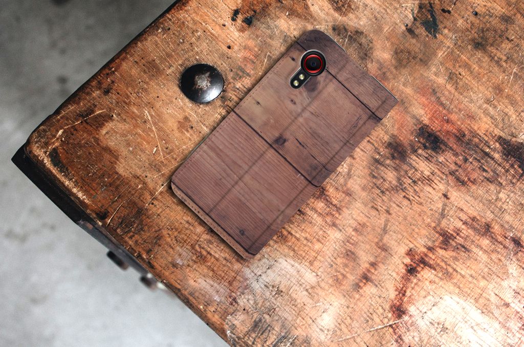 Samsung Galaxy Xcover 5 Book Wallet Case Old Wood - B2C Telecom
