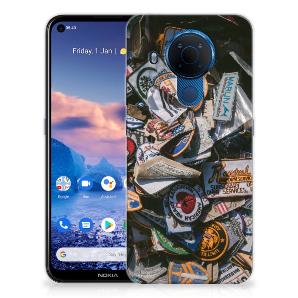 Nokia 5.4 Siliconen Hoesje met foto Badges