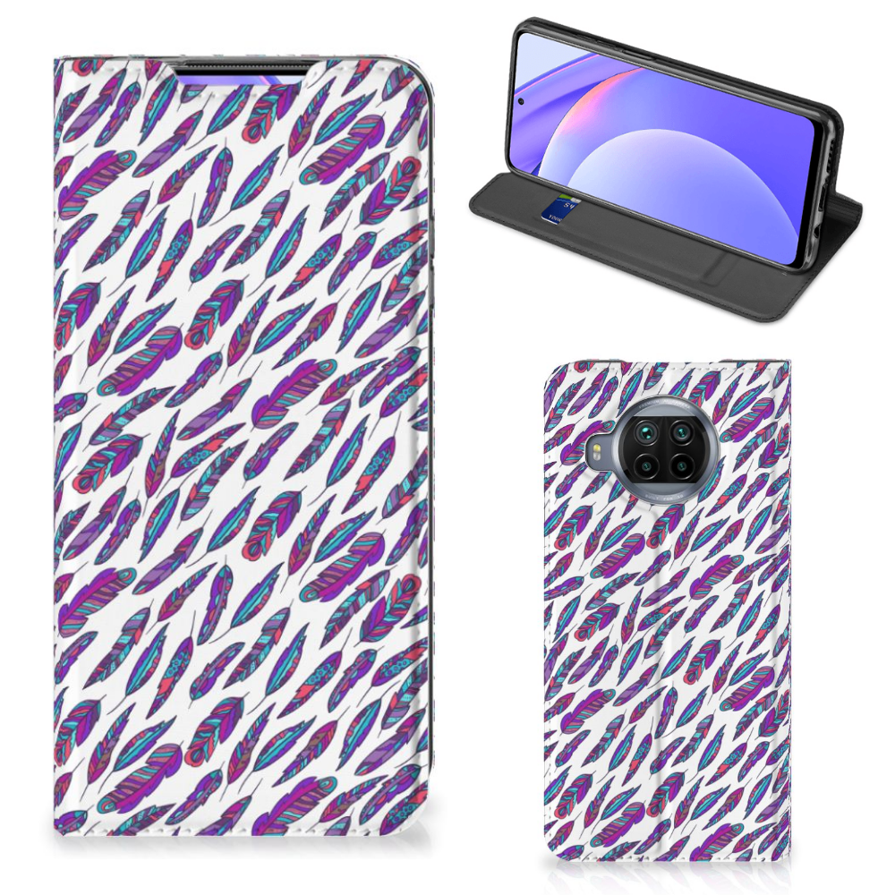 Xiaomi Mi 10T Lite Hoesje met Magneet Feathers Color - B2C Telecom