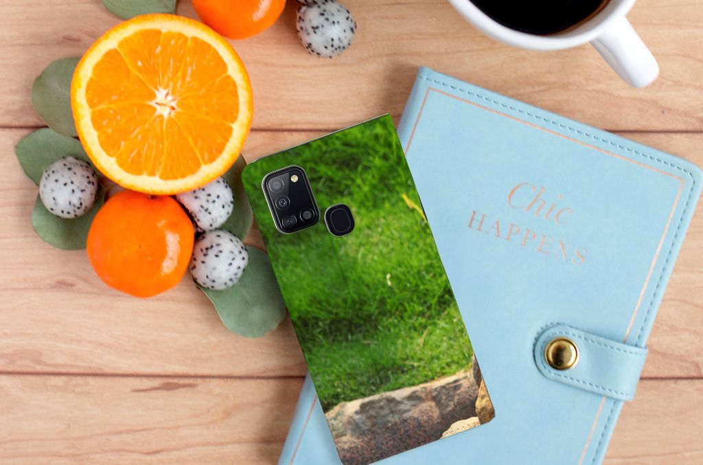 Samsung Galaxy A21s Hoesje maken Panda - B2C Telecom