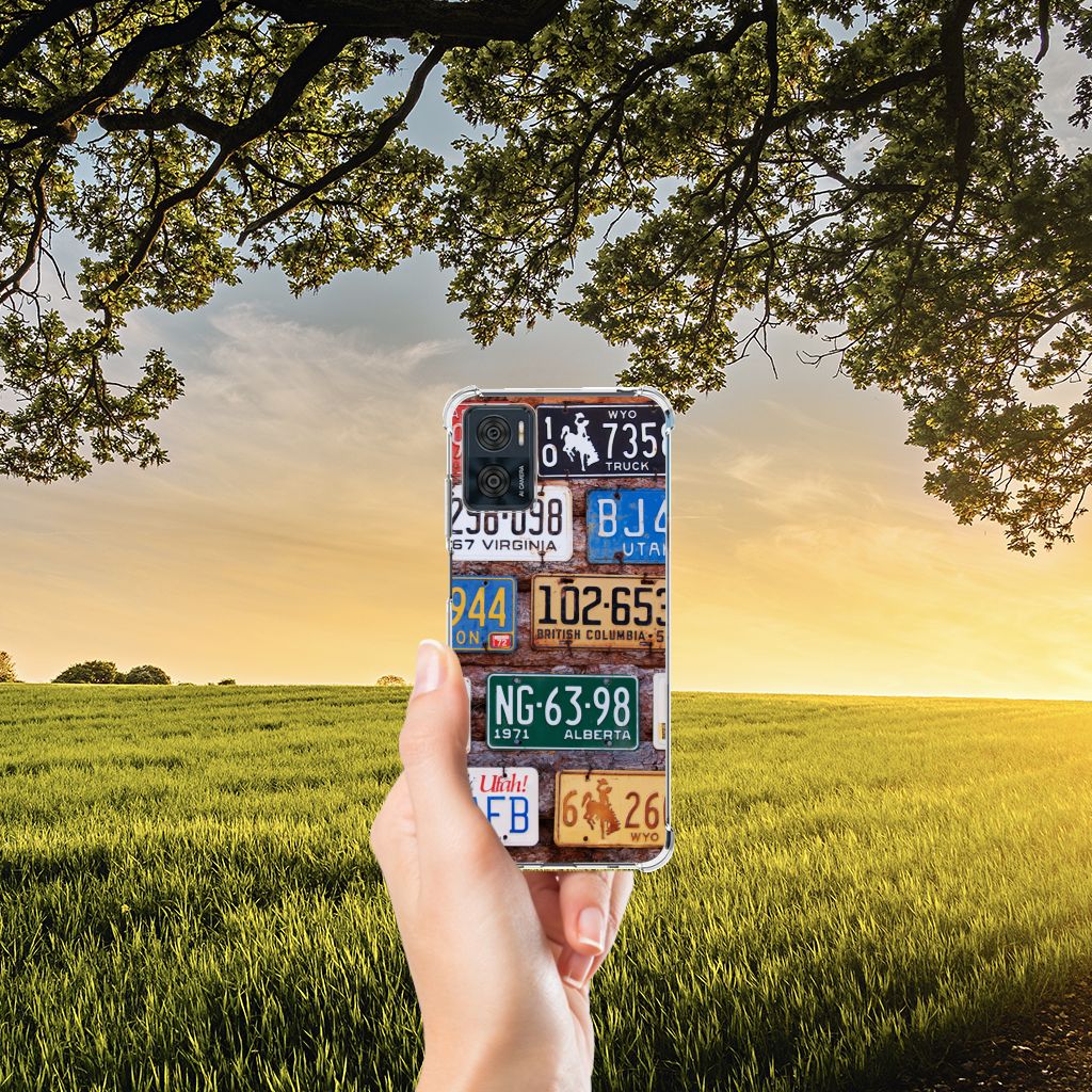 Motorola Moto E22 | E22i Anti-shock Hoesje met foto Kentekenplaten B2C Telecom