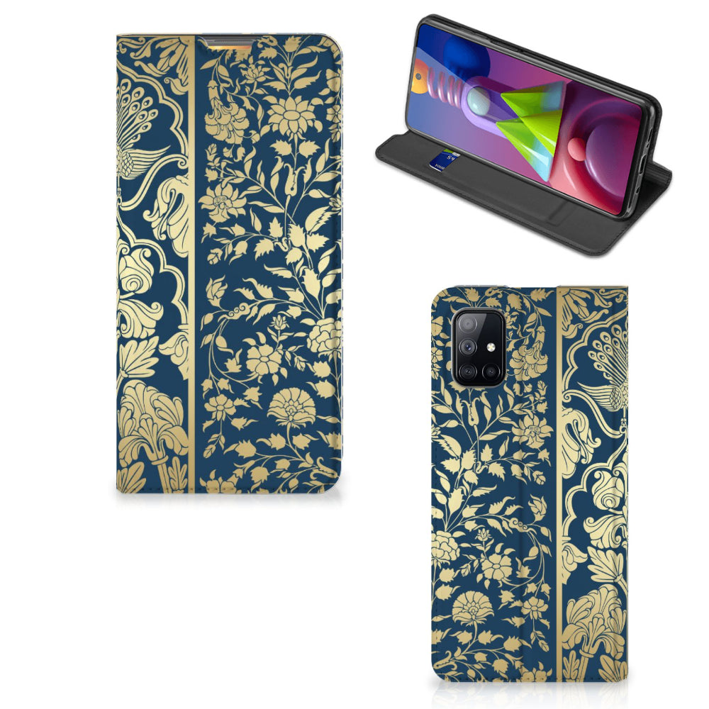 Samsung Galaxy M51 Smart Cover Beige Flowers