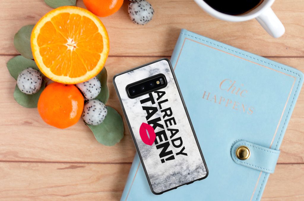 Samsung Galaxy S10+ Hoesje met Quotes Already Taken White B2C Telecom