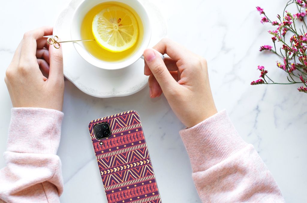 Huawei P40 Lite TPU bumper Aztec Paars B2C Telecom