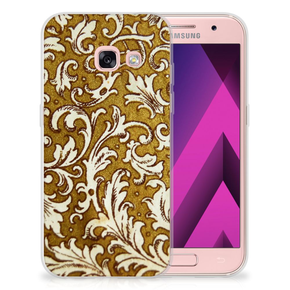 Siliconen Hoesje Samsung Galaxy A3 2017 Barok Goud