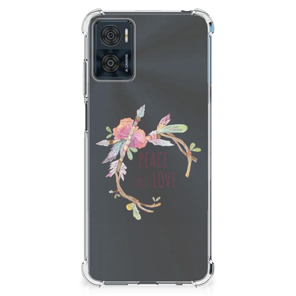 Motorola Moto E22 | E22i Stevig Bumper Hoesje Boho Text B2C Telecom