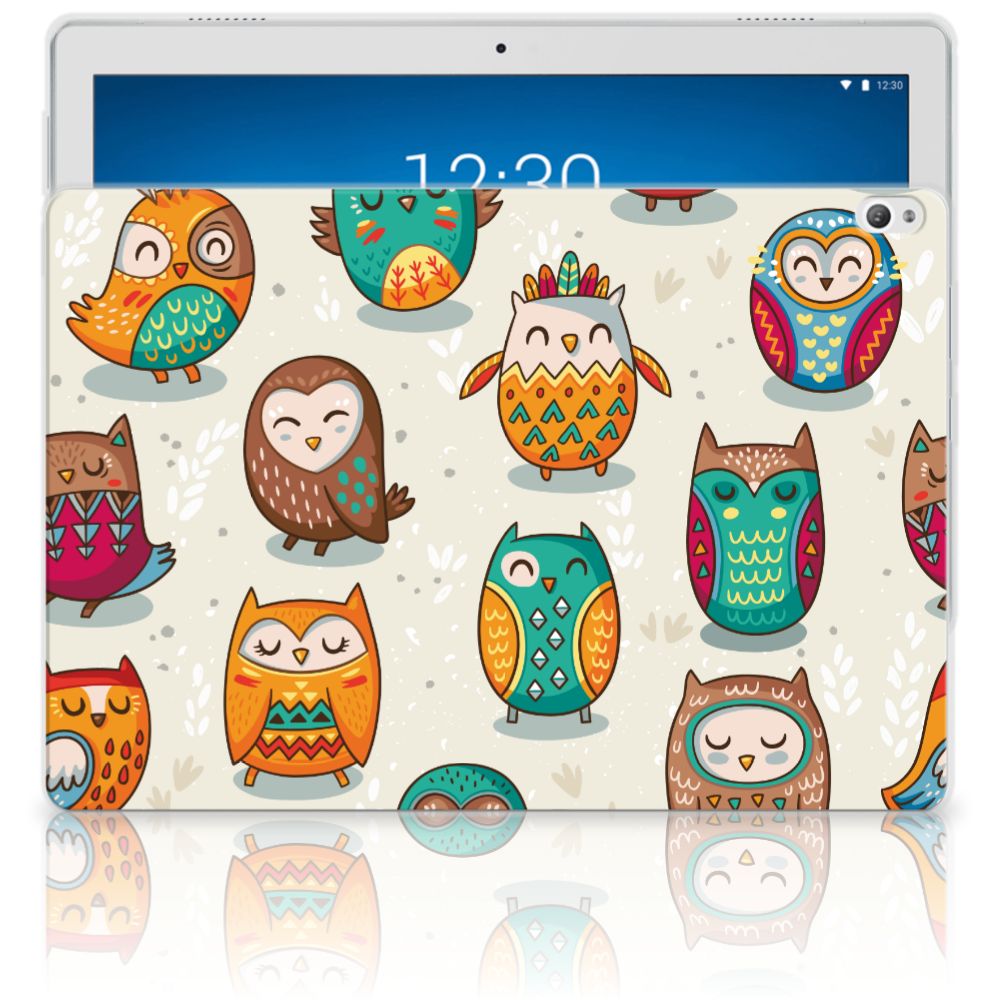 Lenovo Tab P10 Back Case Vrolijke Uilen