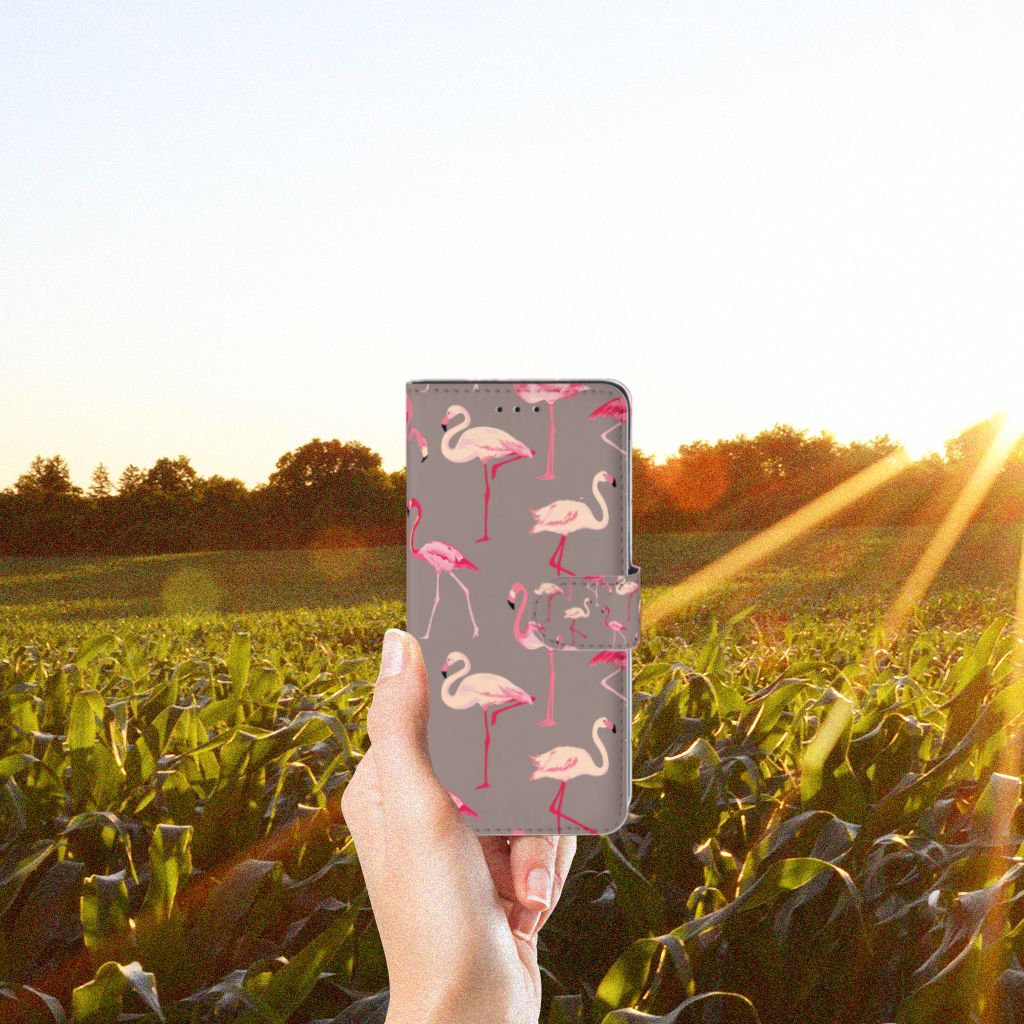 Honor 20 Pro Telefoonhoesje met Pasjes Flamingo