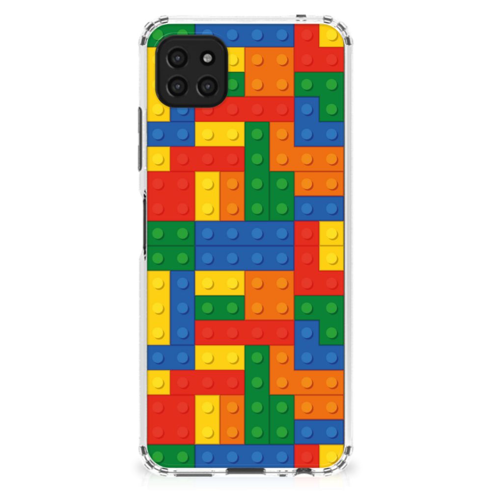 Samsung Galaxy A22 5G Doorzichtige Silicone Hoesje Blokken B2C Telecom